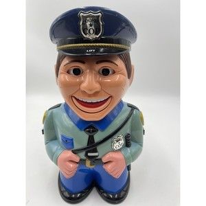 The Original TALKING POLICEMAN COP COOKIE JAR~Fun Damental~"Stop Move Away..."